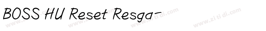 BOSS HU Reset Resga字体转换